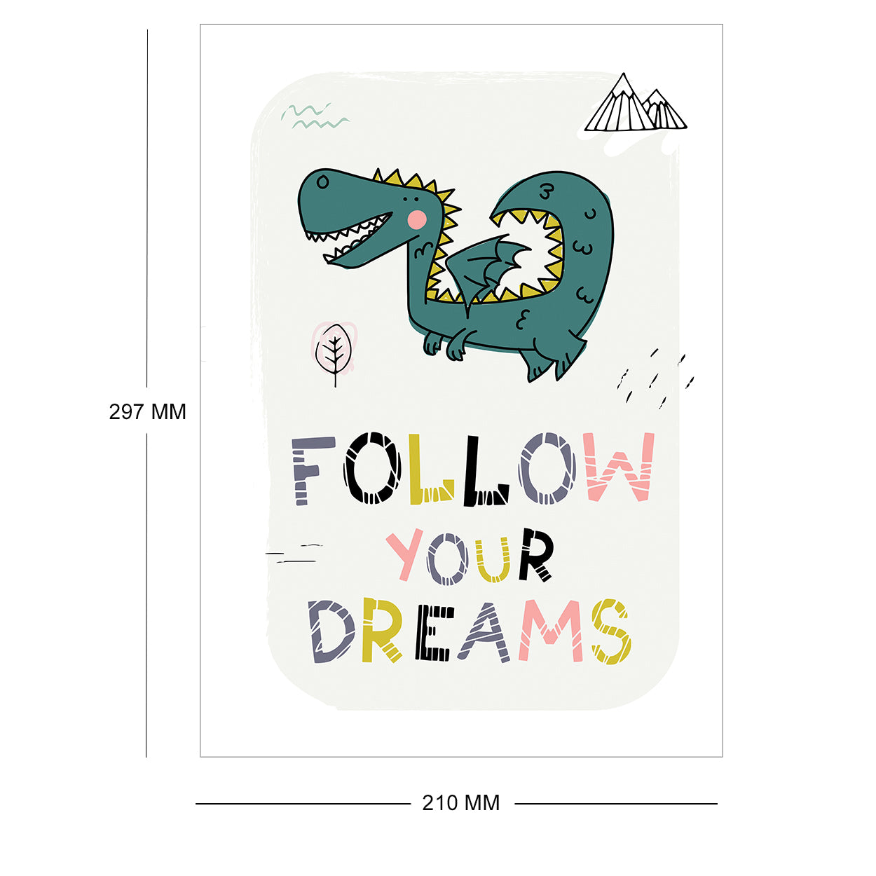 Set Of 6 Fun Kids Dragon Art Prints