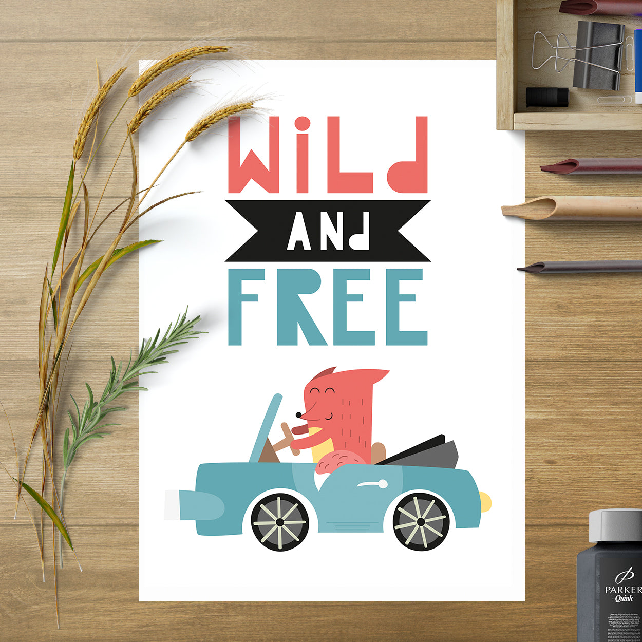 Set Of 6 Fun Kids Transport Art Prints