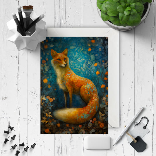 Personalised Magical Fox Birthday Card - Large A5 - Free UK Delivery