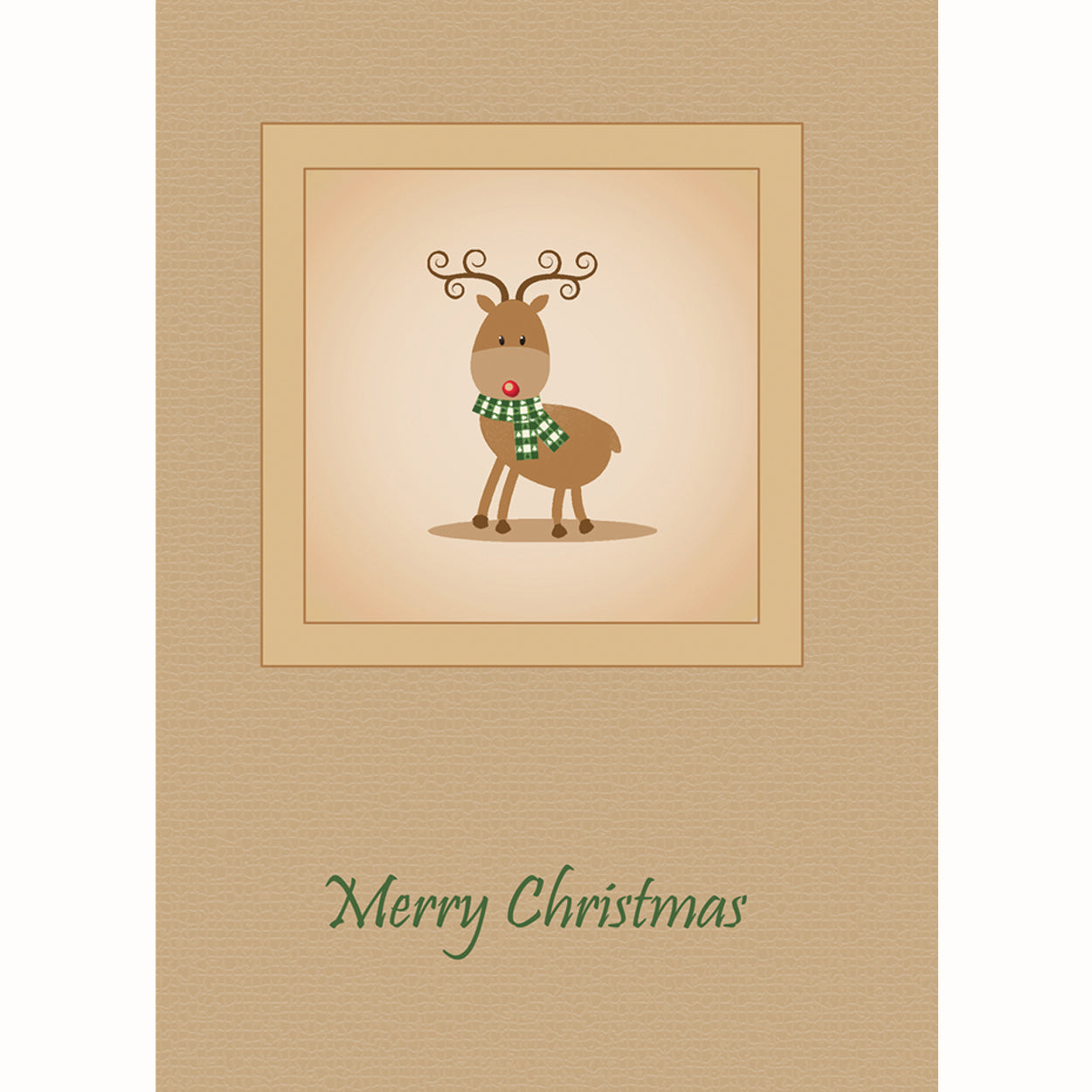 20 Blank Vintage Xmas Reindeer Greeting Cards - Pack X03