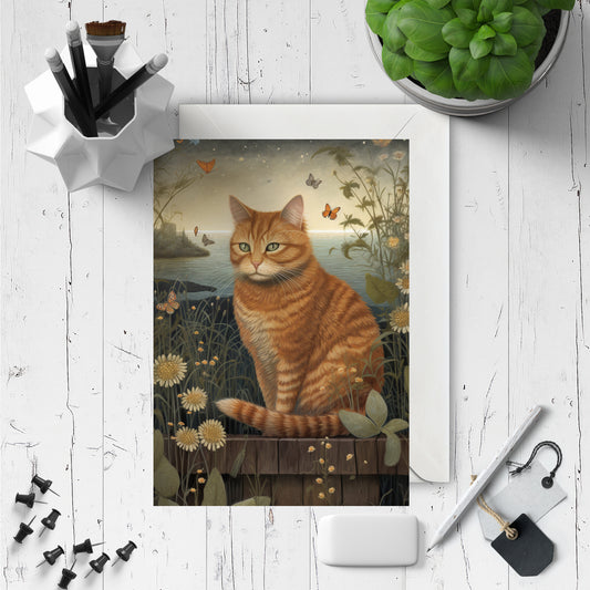 Personalised Country Cat Birthday Card - Large A5 - Free UK Delivery