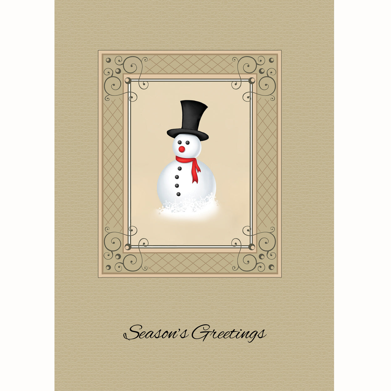 20 Blank Vintage Xmas Snowman Greeting Cards - Pack X04