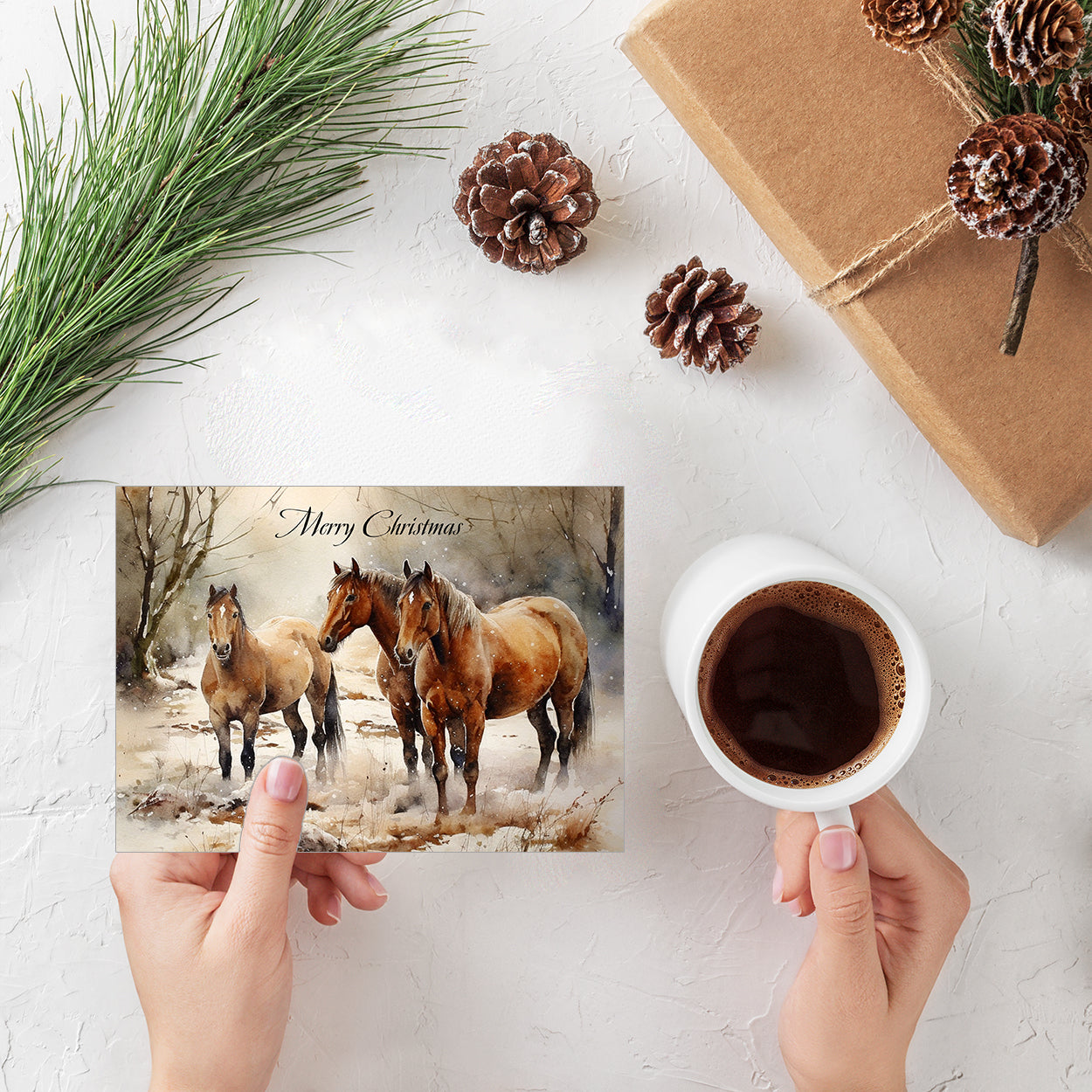 Winter Woodland Horses - Pack of 20