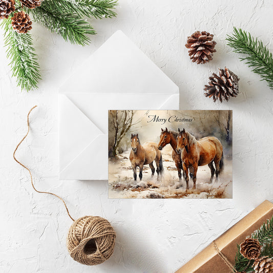 Winter Woodland Horses - Pack of 20