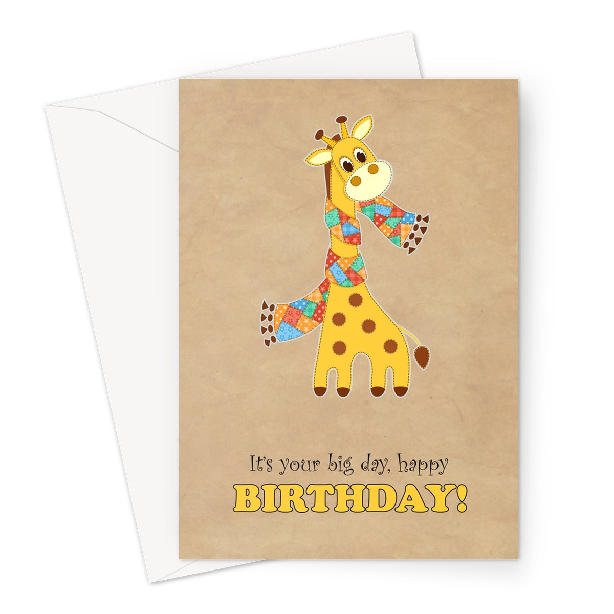 Baby Giraffe Birthday Greeting Card