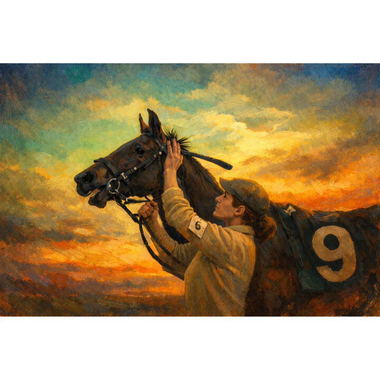 Horse Walking Set, Digital Art