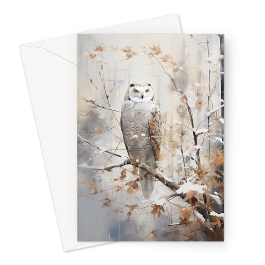 Owl Winter Xmas Greeting Card