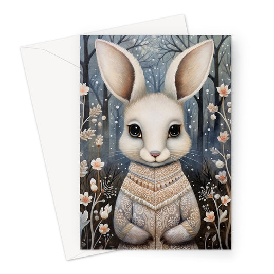 White Rabbit Greeting Card