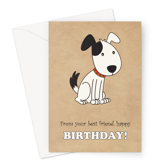 Crafty Dog Friend Birthday Greeting Card