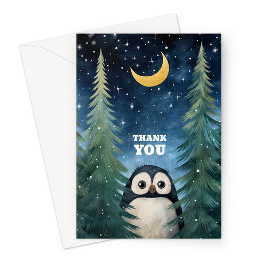 Xmas Thank You Penguin Greeting Card