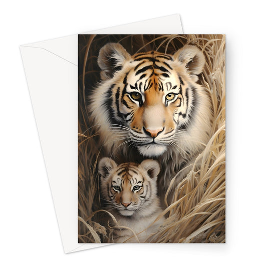 Tiger And Cub Greeting Card