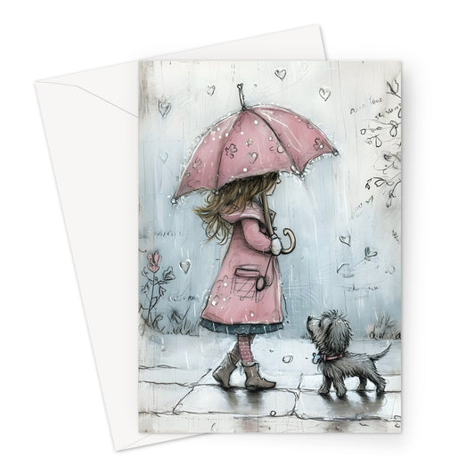 Let's Go Walkies Dog Greeting Card