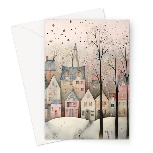 Winter Village Greeting Card