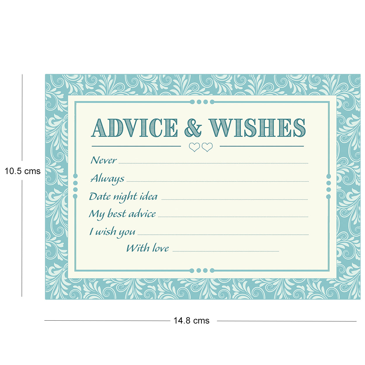 Classic Blue Advice And Wishes Cards - Pack of 15