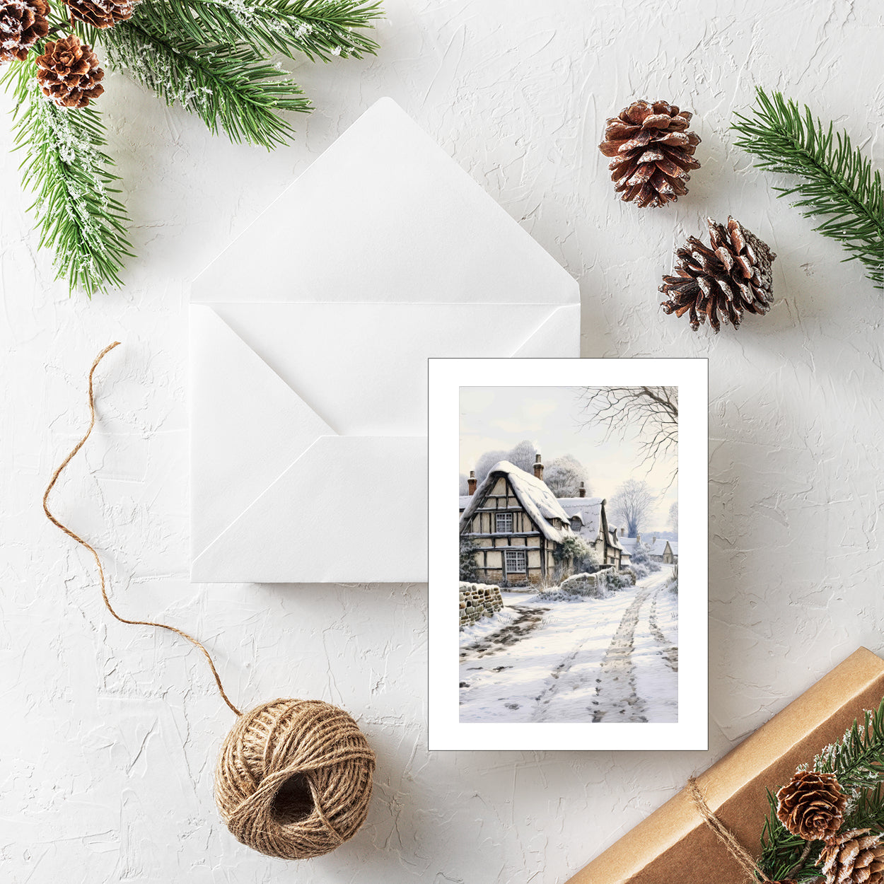 Snowy Cottage - Pack of 20 Personalised