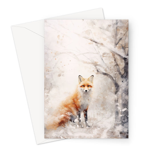 Forest Fox Xmas Greeting Card