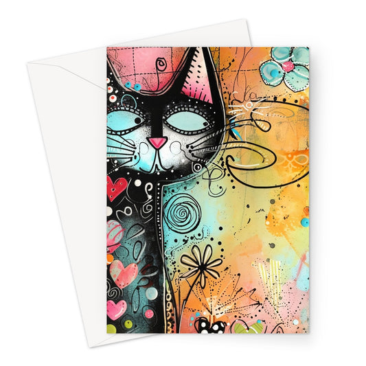 Black Cat Greeting Card