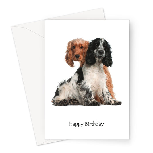 Pair Of Spaniels Birthday Greeting Card
