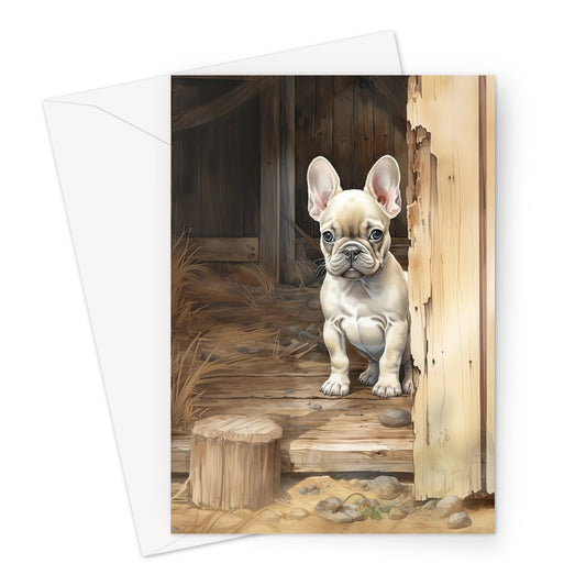 French Bulldog Puppy Greeting Card