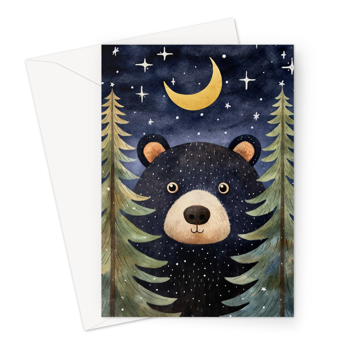 Black Bear Greeting Card