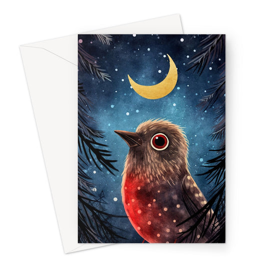 Robin Moon Greeting Card