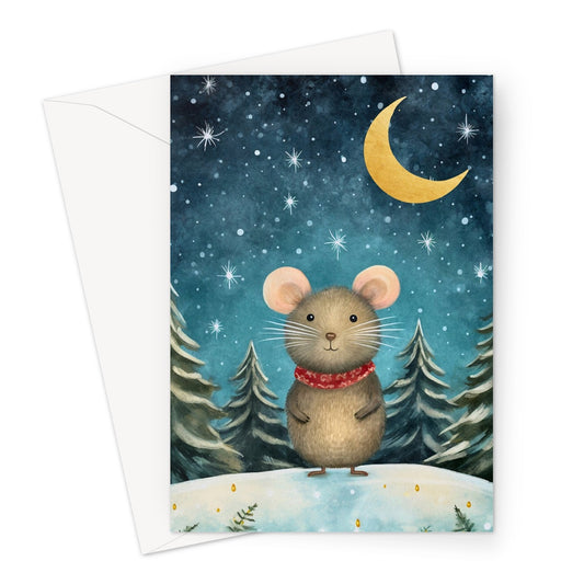 Moon Mouse Greeting Card