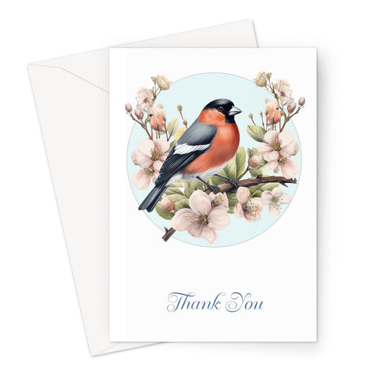 Bullfinch Thank You Greeting Card