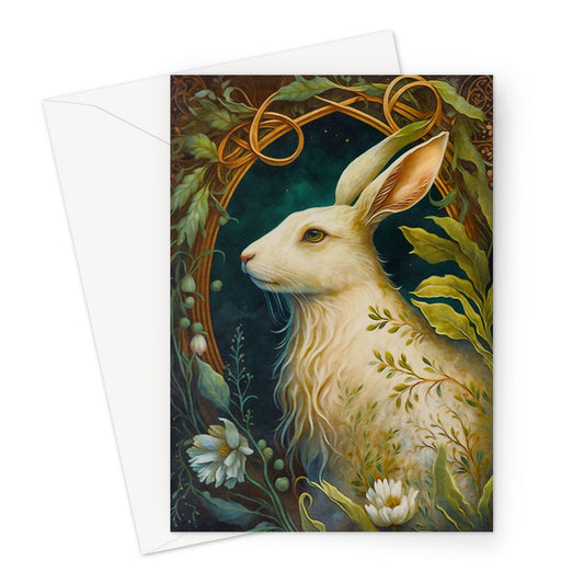 Regal Hare Greeting Card