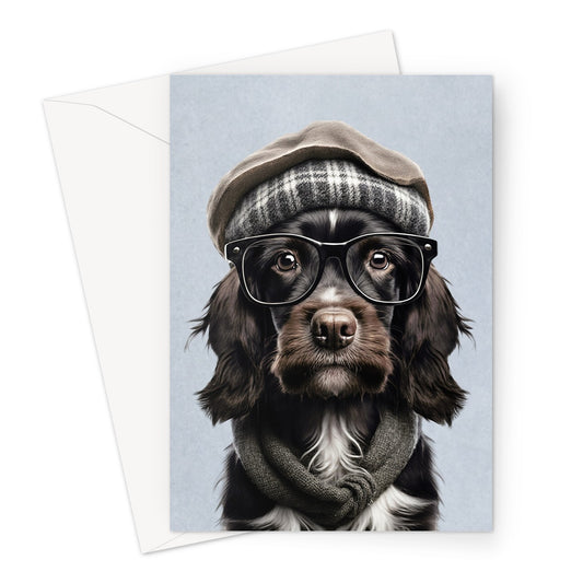 Bonny Hipster Dog Greeting Card