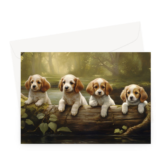Cute Puppies Greeting Card