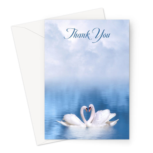 Swan Pair Thank You Greeting Card