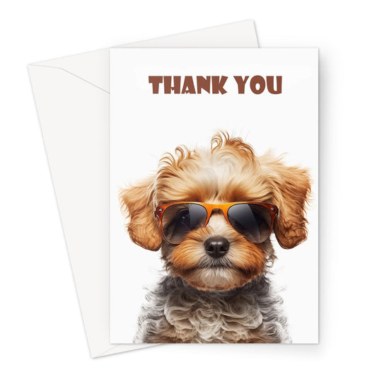 Cool Dog Thank You Greeting Card