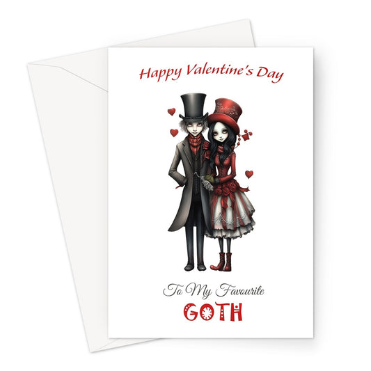 Favourite Goth Valentine Greeting Card