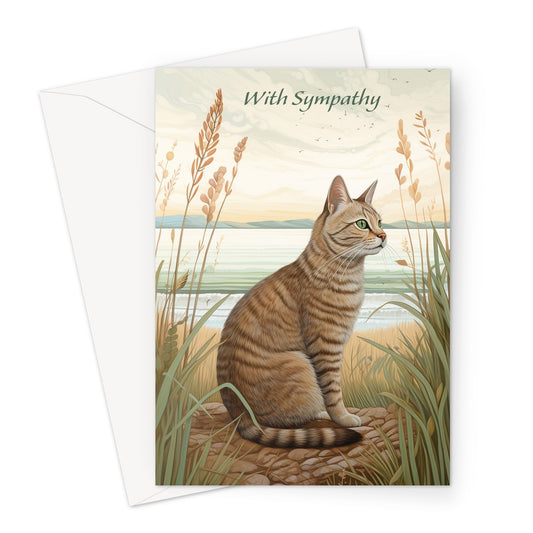 Country Cat Sympathy Greeting Card
