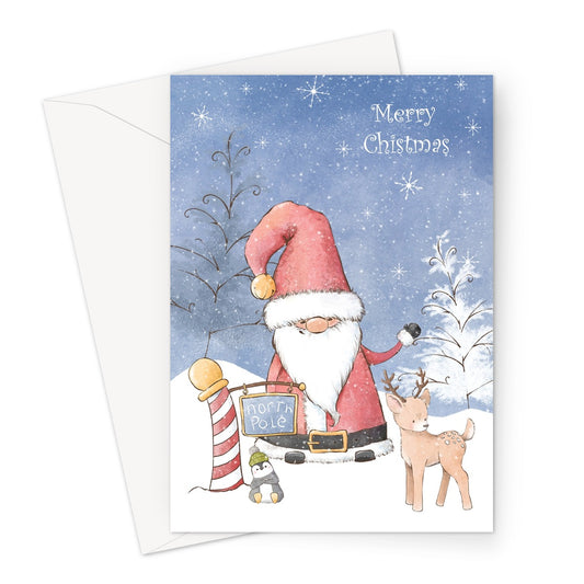 North Pole Xmas Greeting Card