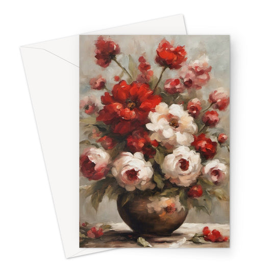 Still Life Impression Oil Painting Greeting Card