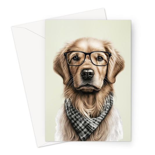 Fun Hipster Dog Greeting Card