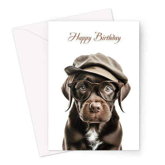 Cool Old Dog Birthday Greeting Card