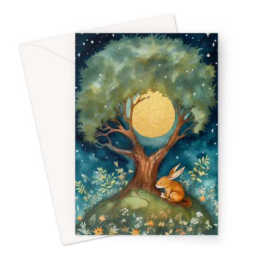 Moon Rabbit Greeting Card