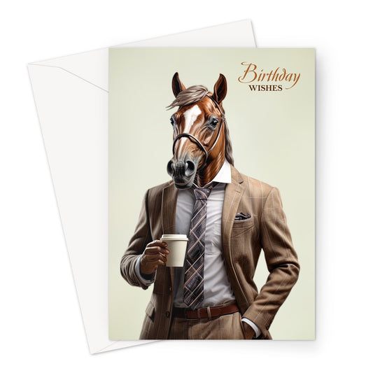 Horse Boss Birthday Greeting Card