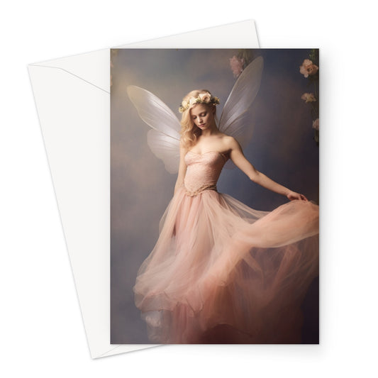 Beautiful Pink Fairy Greeting Card