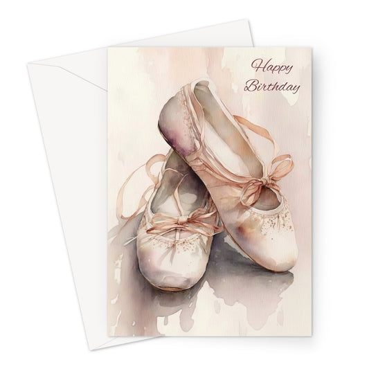 Ballet Shoes Birthday Greeting Card