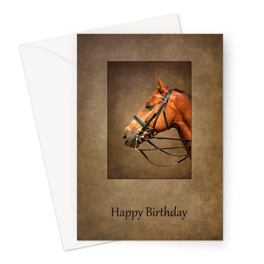 Brown Birthday Horse Greeting Card