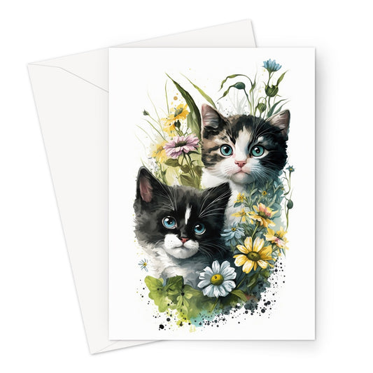 Two Little Kittens Greeting Card