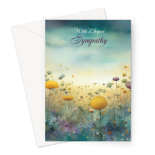 Wild Flowers Sympathy Greeting Card