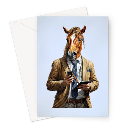 Horse Man Greeting Card