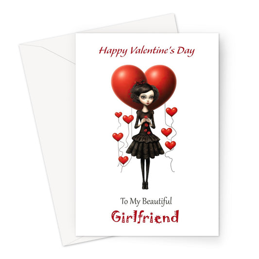 Goth Girlfriend Valentine Greeting Card