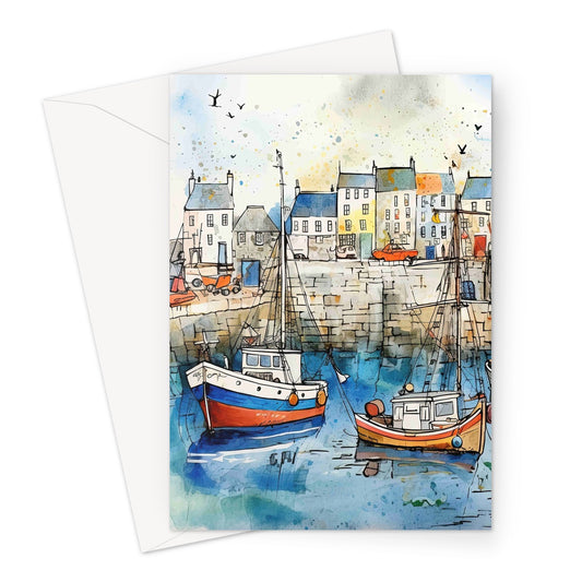 Summer Harbour Greeting Card