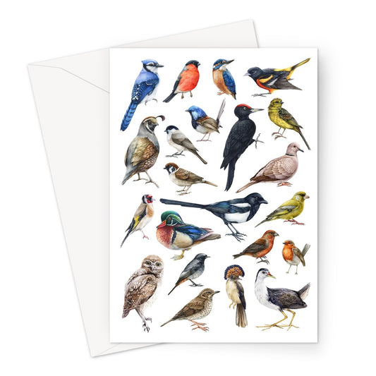Lots Of Birds Greeting Card