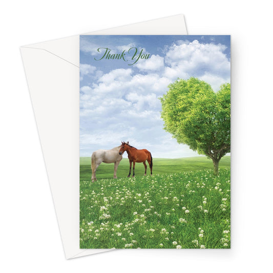 Horse Friendship Thank You Greeting Card